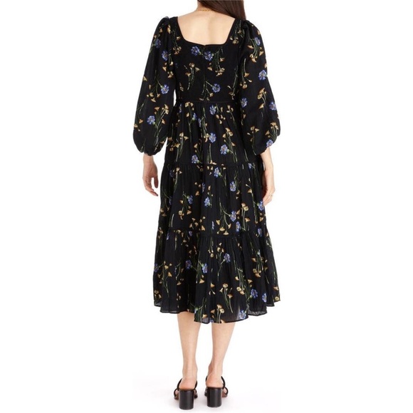 Madewell Xiomara Floral Print Long Sleeve Cotton Dress - Picture 7 of 11